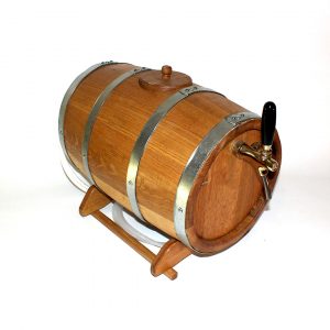 Oak Barrel Tap with beer coupler and gas regulator